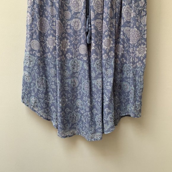 EAST Full Long Maxi Skirt Size Large Chiffon Asymmetrical Hem Gypsy Boho Sequins - Picture 11 of 11